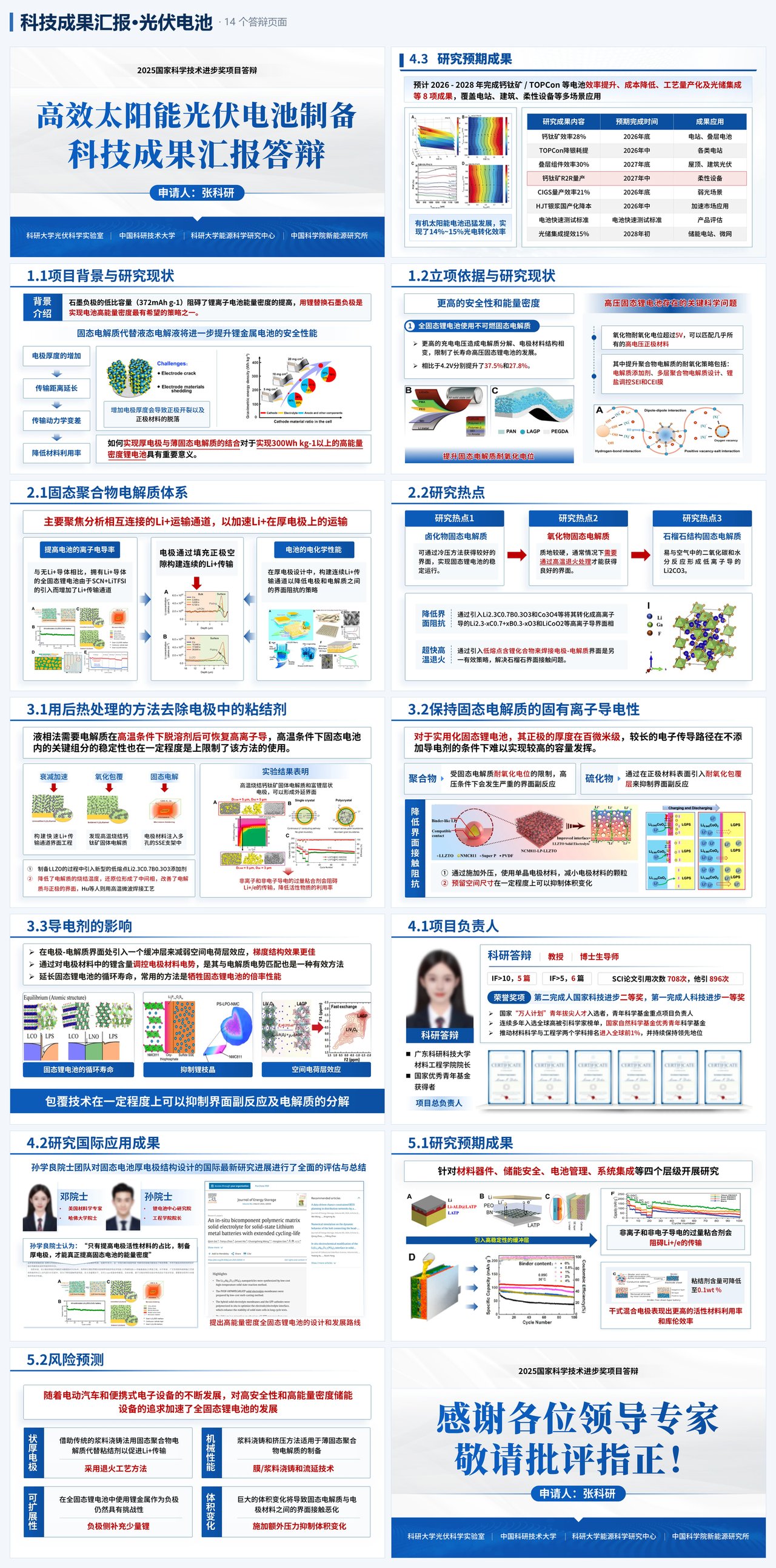 科技成果汇报 · 光伏电池 · 完整答辩 PPT 演示