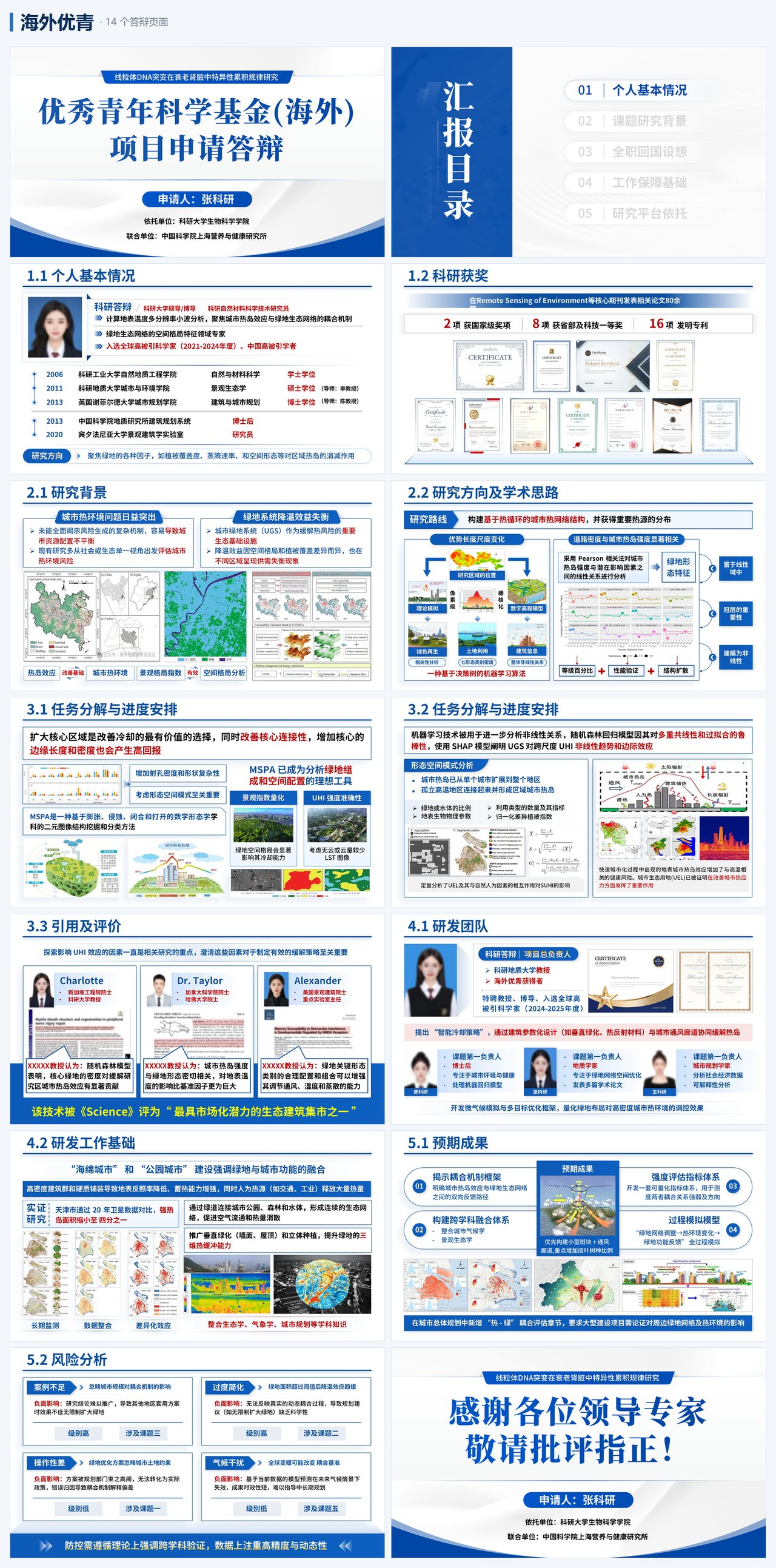 海外优青 · 完整答辩 PPT 演示